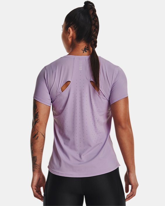 Women's UA Iso-Chill 200 Laser T-Shirt, Purple, pdpMainDesktop image number 1